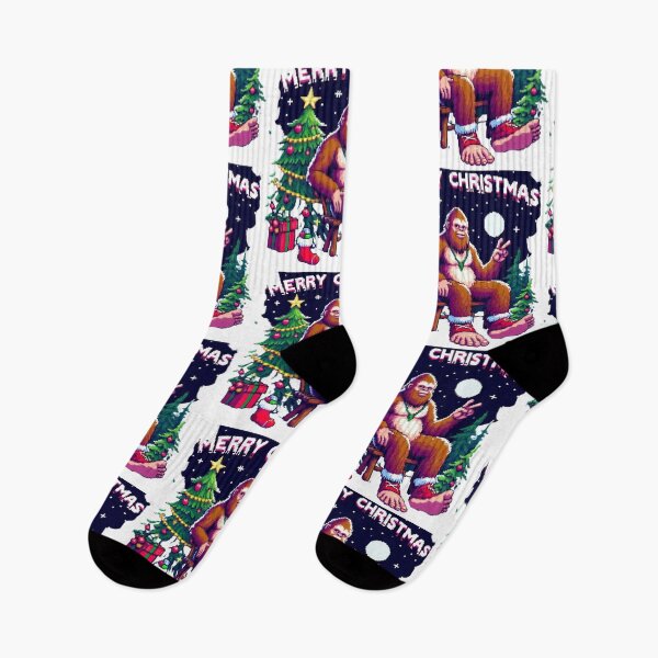 Item preview, Merry Christmas Big Foot Pixel Art designed and sold by PaulBlueShop.