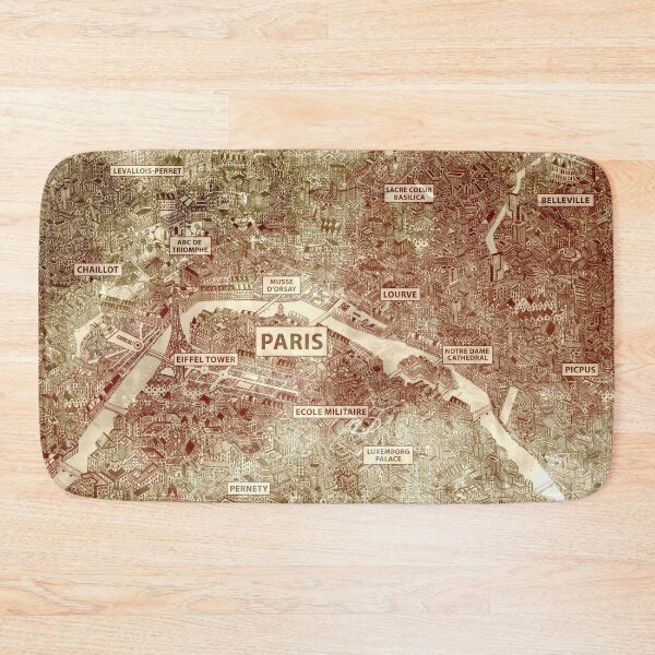 Item preview, Paris vintage classical map designed and sold by oliver polanski.