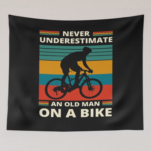 Item preview, Never Underestimate An Old Guy On A Bicycle Cycling designed and sold by Pitchou07.