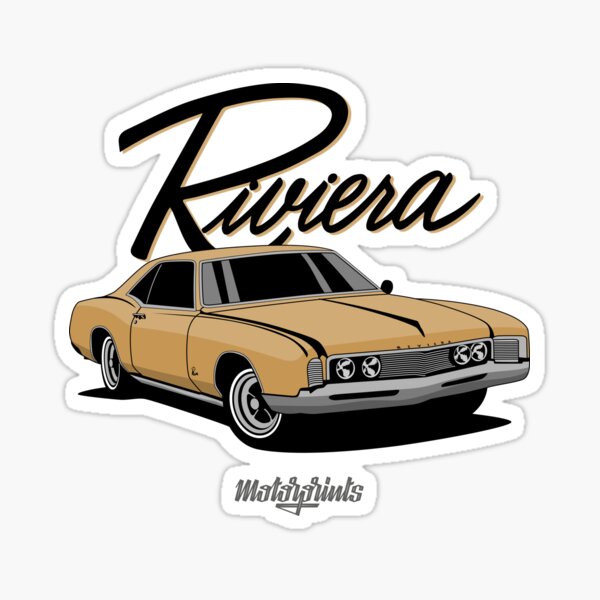 Tegenhanger hoogte Automatisch Riviera (gold)" Sticker for Sale by MotorPrints | Redbubble