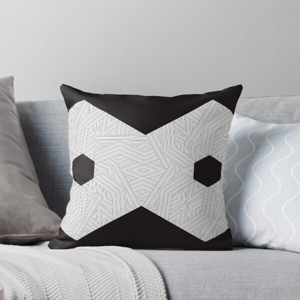 Aperçu de l'œuvre motif géométrique, hexagones bordés de gris, forme vintage abstraite créée et vendue par pipikijung.