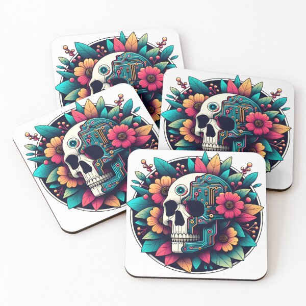 Item preview, Floral Fusion Skull designed and sold by Kikus31.