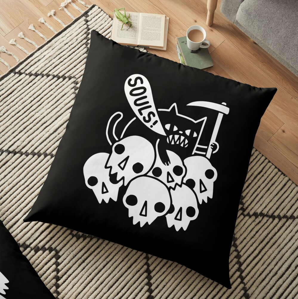 Cat Got Your Soul? Floor Pillow