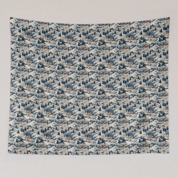 Item preview, Embossed Winter Village: Christmas Town Pattern designed and sold by Moisky Patterns.