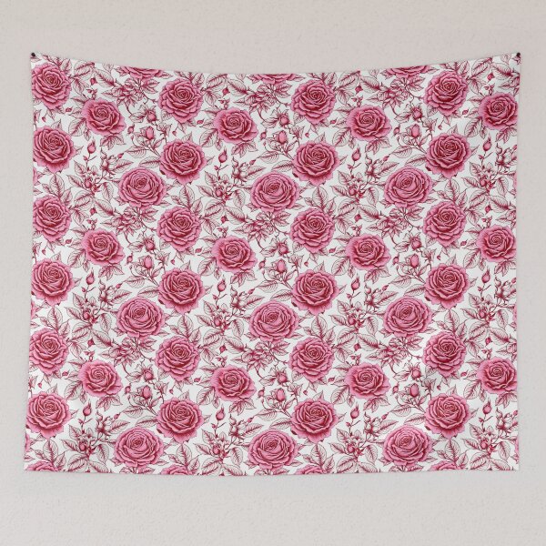 Item preview, [AI Art] Huge pink roses floral pattern designed and sold by Sissle.