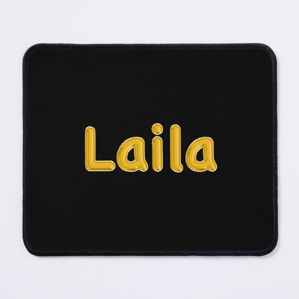 Item preview, Golden Balloon Foil Laila Name Label - (Black) designed and sold by NormadWorld.