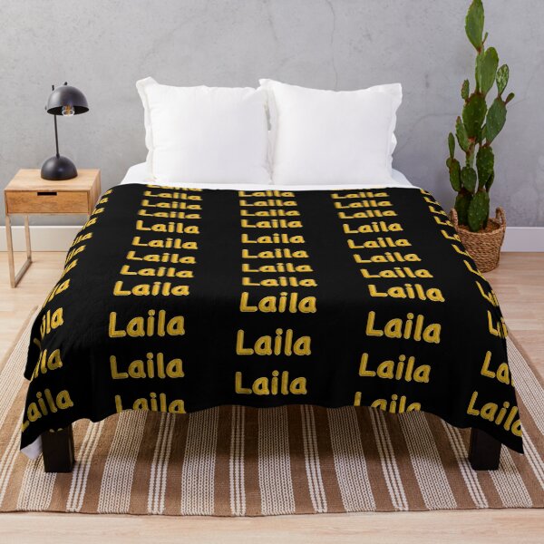 Item preview, Golden Balloon Foil Laila Name Label - (Black) designed and sold by NormadWorld.
