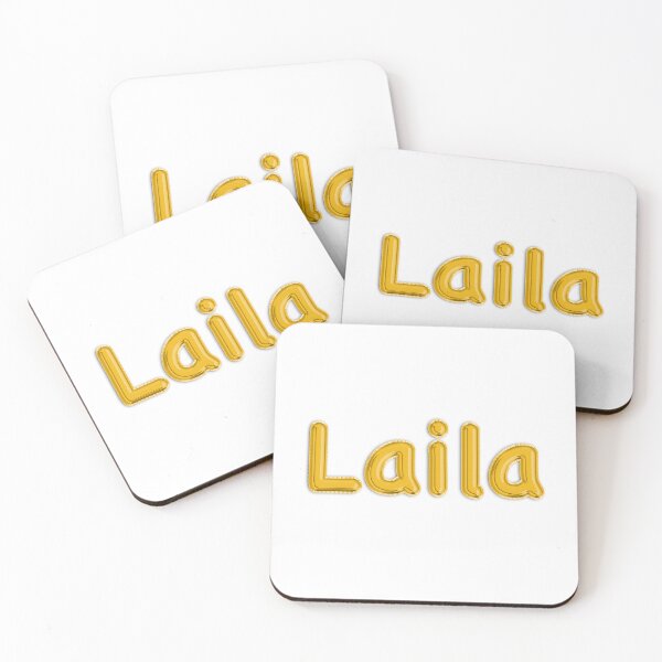 Item preview, Golden Balloon Foil Laila Name Label  designed and sold by NormadWorld.