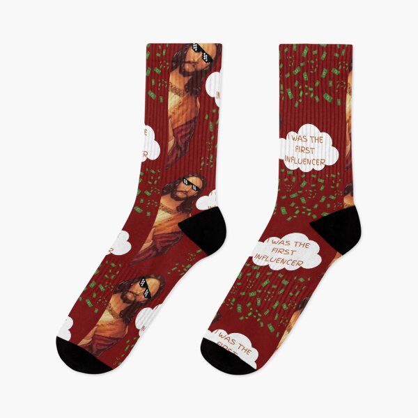 Artikelvorschau, DER ERSTE INFLUENCER, LUSTIGER JESUS entworfen und verkauft von PaulBlueShop.