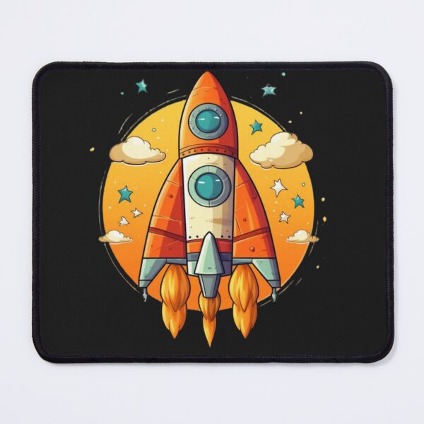 Item preview, Cartoon ,rocket, Bright orange,T-shirt designed and sold by Icon-Network.