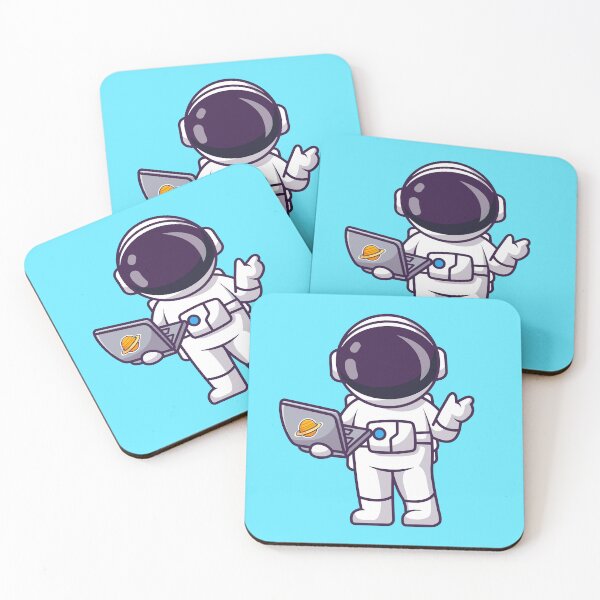 Item preview, Astronaut on laptop cartoon designed and sold by jortkesi.