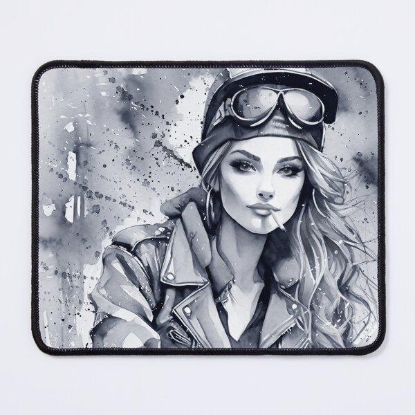 Artikelvorschau, Free Spirit - Cool Girl - Aquarell- und Tuschezeichnung entworfen und verkauft von Kostart.