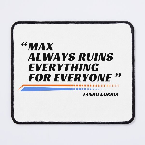 Item preview, Max Ruins Everything F1 Vintage Formula 1 Racing Inspired Lando Norris designed and sold by CaftyAT.