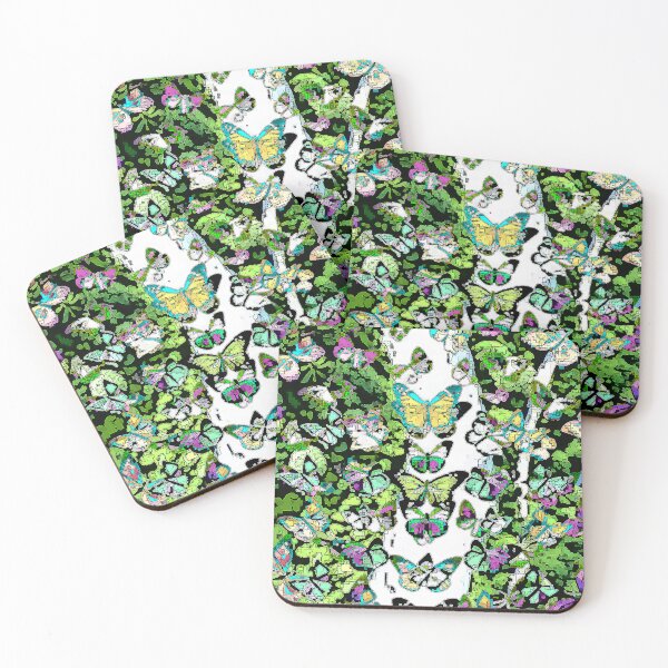 Item preview, River and Butterflies abstract Tileartwork designed and sold by tileartwork.