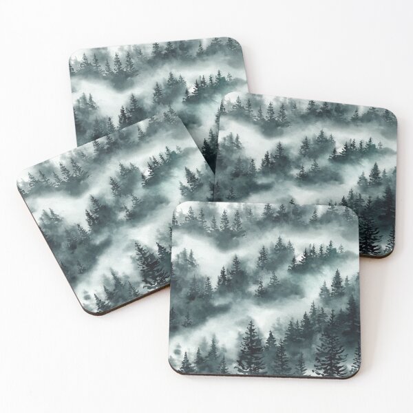 Item preview, Gray Green Blue Misty  Forest designed and sold by Ana Moguš.