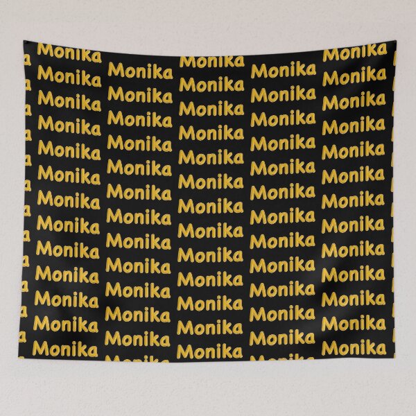 Item preview, Golden Balloon Monika Name Label - (Black) designed and sold by NormadWorld.