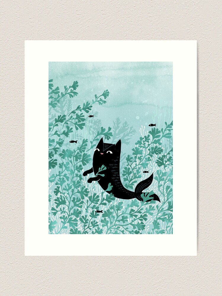 Thumbnail 1 of 3, Art Print, Undersea (Mint Remix) designed and sold by littleclyde.
