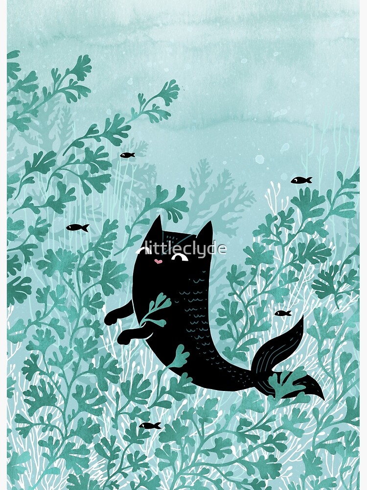 Thumbnail 3 of 3, Art Print, Undersea (Mint Remix) designed and sold by littleclyde.