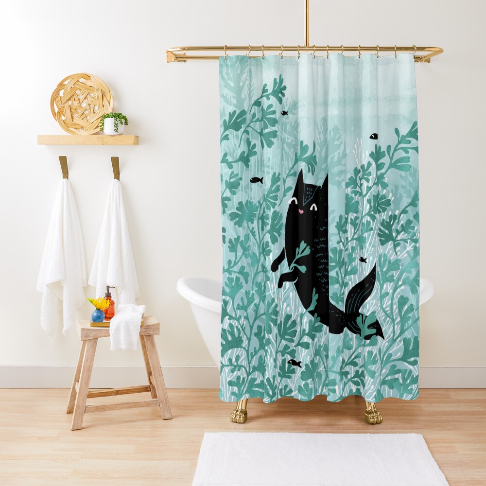Undersea (Mint Remix) Shower Curtain