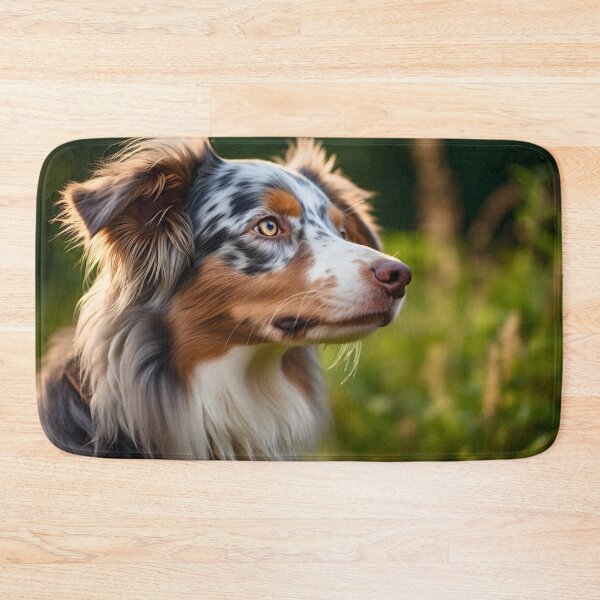 Item preview, Cute australian shepherd dog breed portrait photography in in nature designed and sold by NBSStore.
