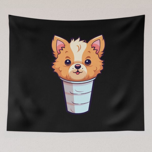 Item preview, My Cute Dog Drinks Coffee. Nice Gift For Lovers Of Coffee And Dogs. designed and sold by LuNkyRose.
