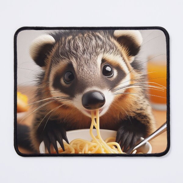 Item preview, Coatimundi Eating Noodles designed and sold by Daniel Dudgeon.