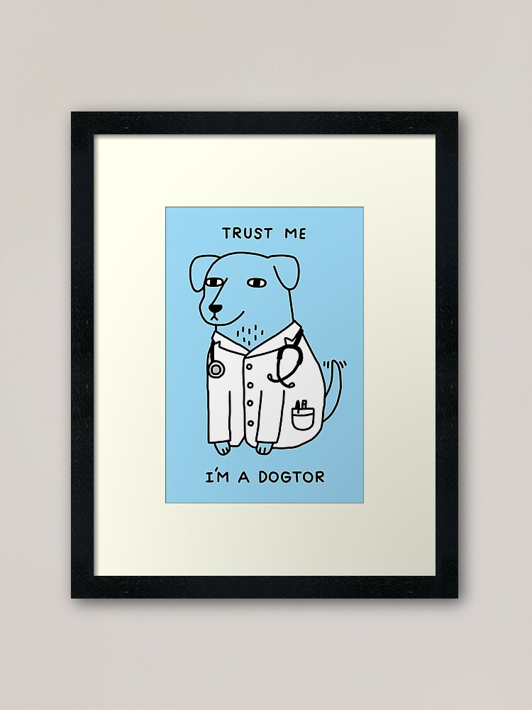 Alternate view of Dogtor Framed Art Print