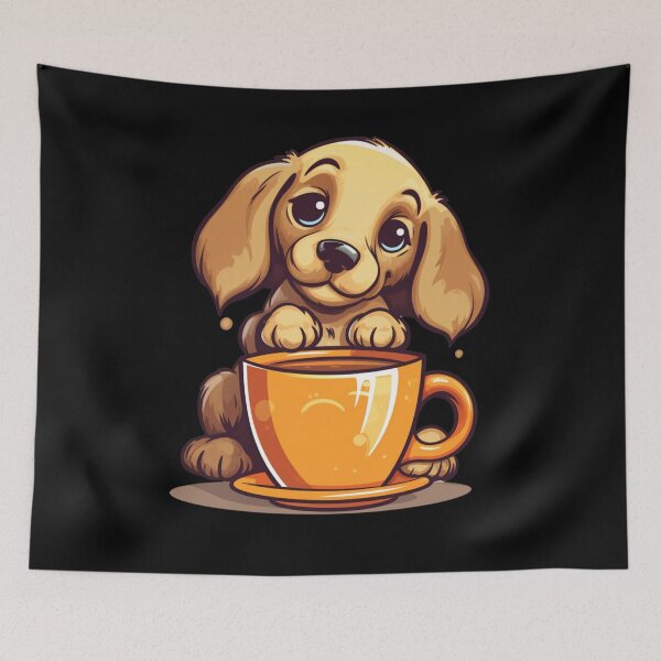 Item preview, My Cute Dog Drinks Coffee. Nice Gift For Lovers Of Coffee And Dogs. designed and sold by LuNkyRose.