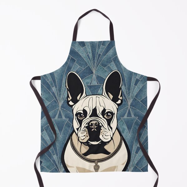 Item preview, Estilo Bulldog Francés Art Déco en mosaico azul designed and sold by ArDecoS.