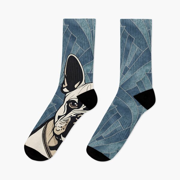 Item preview, French Bulldog Art Deco style in Mosaic blue designed and sold by ArDecoS.