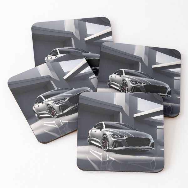 Item preview, Audi S7 Silver front view poster design designed and sold by Salimgor Hangaround Music.