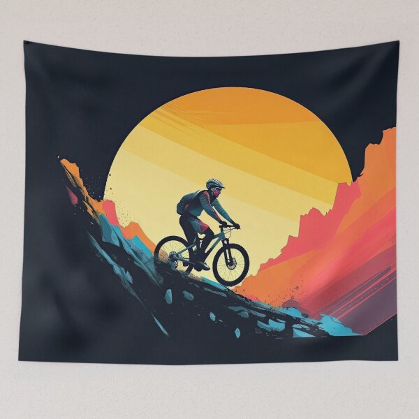 Item preview, Mountain bikers, mountain biking, mountain bikes for cool men designed and sold by WallGemsArt.