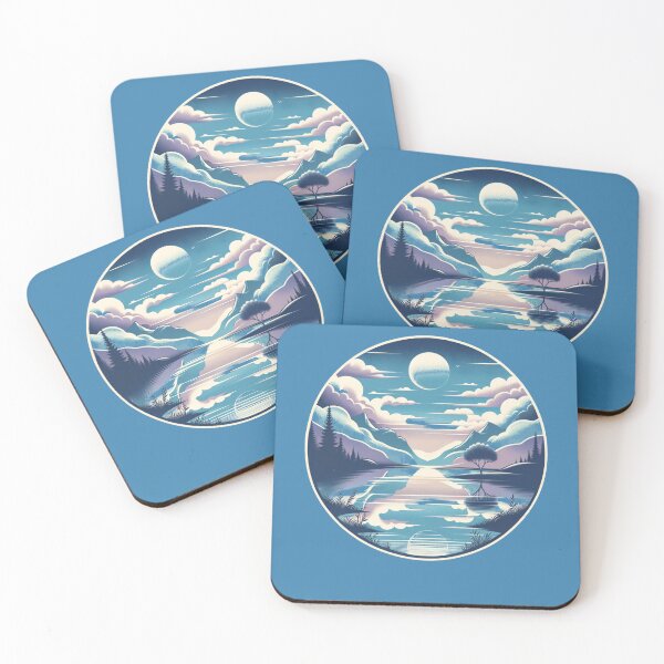 Item preview, Serene Reflections: A Tranquil Lakeside at Dusk designed and sold by ChromaticBlend.