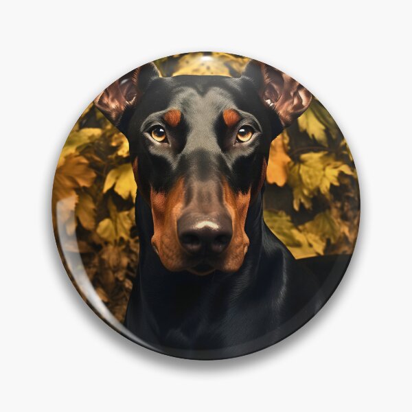 Artikelvorschau, Schwarze und schokoladenbraune Dobermann-Pinscher-Hunderasse-Porträtfotografie in der Natur entworfen und verkauft von NBSStore.