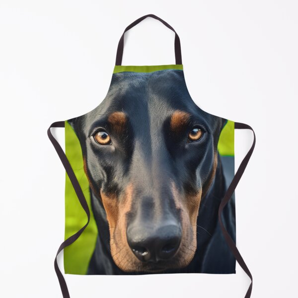 Item preview, Black and chocolate brown doberman pinscher dog breed portrait photography in nature designed and sold by NBSStore.