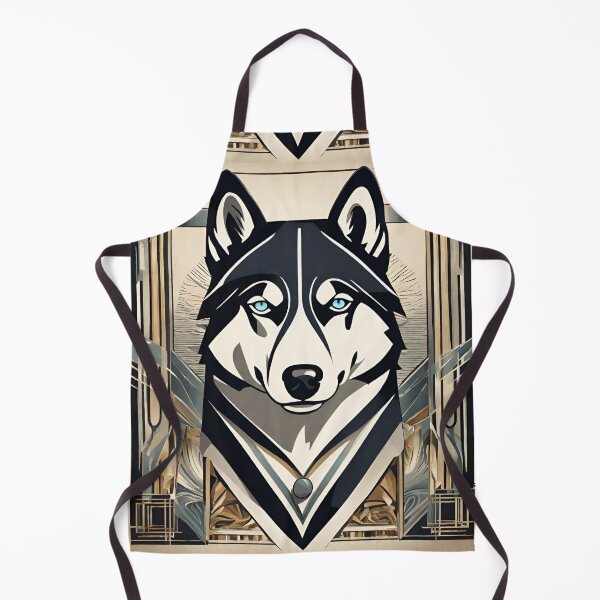 Item preview, Husky de ojos azules en estilo Art Déco designed and sold by ArDecoS.