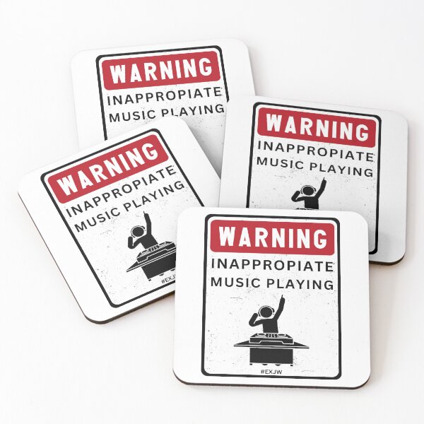 Item preview, Ex JW Warning Inappropiate Music Playing designed and sold by RakelMacc.