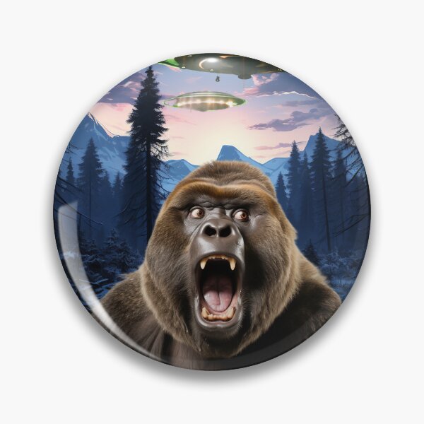 Item preview, Gorilla Selfie with UFOs designed and sold by Master-Print.