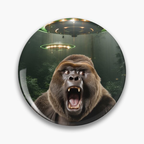 Item preview, Gorilla Selfie with UFOs designed and sold by Master-Print.