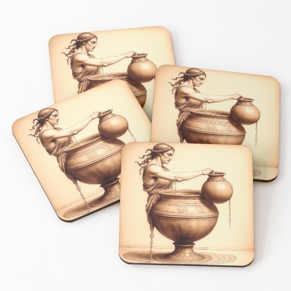 Item preview, The Allegorical Figure Of The Zodiac Sign Aquarius designed and sold by LanaGustavsson.