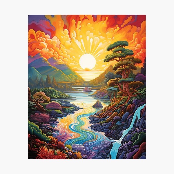 Item preview, Psychedelic Trippy Hippy Illustration designed and sold by GrinGalore.