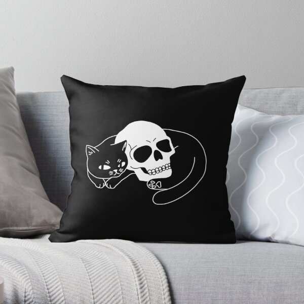 Spooky Cat Throw Pillow
