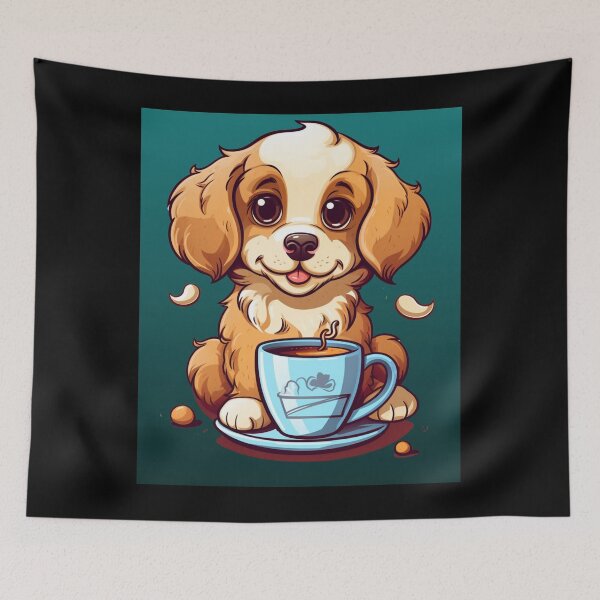 Item preview, My Cute Dog Drinks Coffee. Nice Gift For Lovers Of Coffee And Dogs. designed and sold by LuNkyRose.