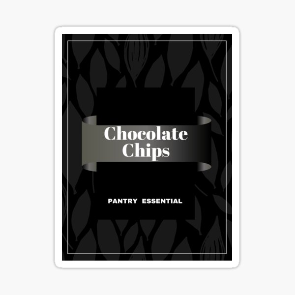 Item preview, Pantry Label - Chocolate Chips designed and sold by StickersNLabels.