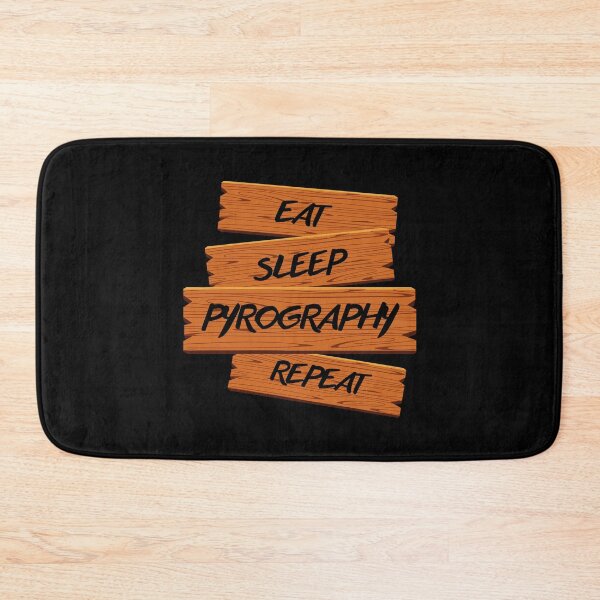 Item preview, Eat, sleep, pyrography, repeat designed and sold by Monika Turemka.
