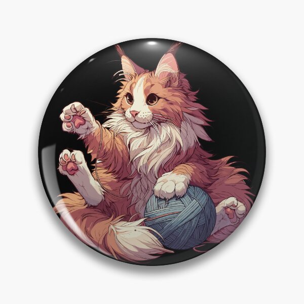 Item preview, Cat and knitting funny cat with yarn ball designed and sold by TomFrontierArt.