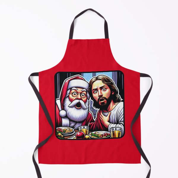 Item preview, Jesus Santa Claus Christmas Dinner Holy Silent Night wwjd We Saw That meme designed and sold by plushism.