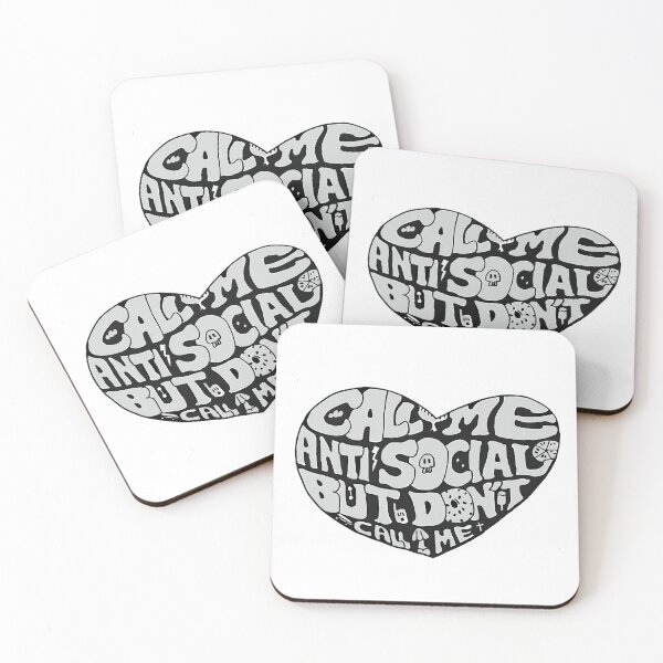 Item preview, doodle call me antisocial dont  sticker designed and sold by Unbranddigitalart.