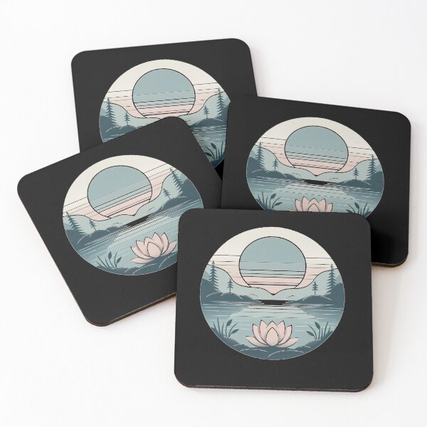 Item preview, Dawn Serenity: Pastel Lake with Lotus designed and sold by ChromaticBlend.