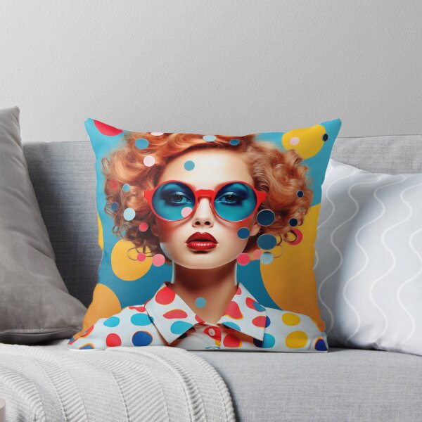 Aperçu de l'œuvre photo style illustrations or famous pop art elements like dots, bold colors, and playful designs. créée et vendue par ishopping ★★★★★.